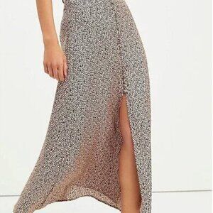 Free People Button Down Sammy Maxi Skirt - Leopard Print - Size 2